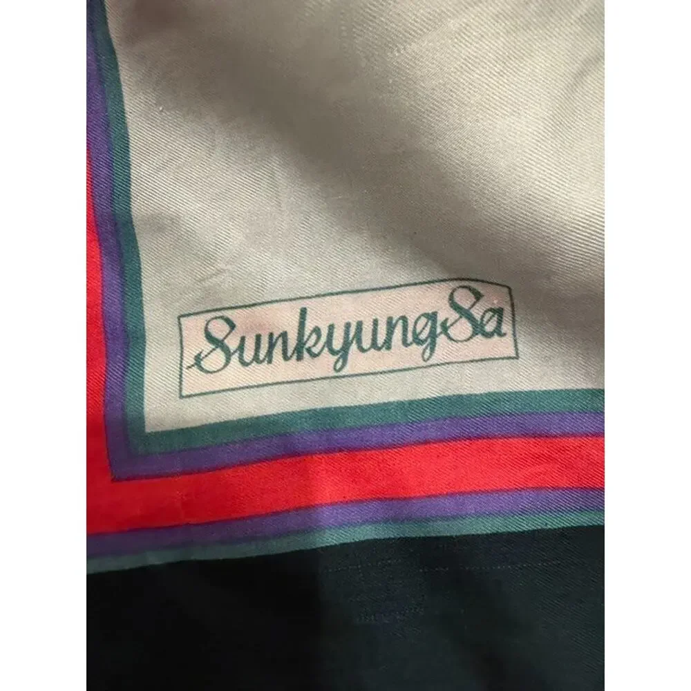 Sunkyung Sa Vintage Scarf Floral Print Square